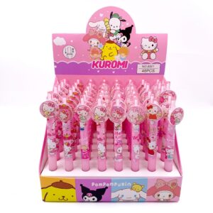 Caneta Clic Esferográfica Azul Hello Kitty - Pacote 4 Und