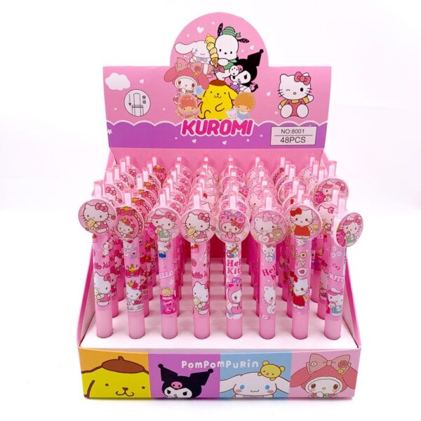 Caneta Clic Esferográfica Azul Hello Kitty - Pacote 4 Und