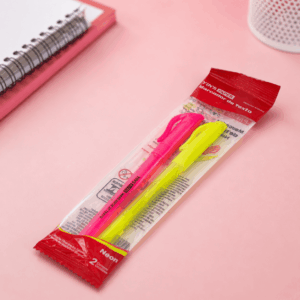 Marca Texto Neon Rosa e Amarelo c/2 Und - YINS PAPER - BLISTER