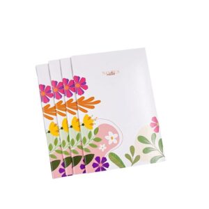 Caderno Grampeado Pautado 120X180mm Botânica BRW - Pacote c/4 Und