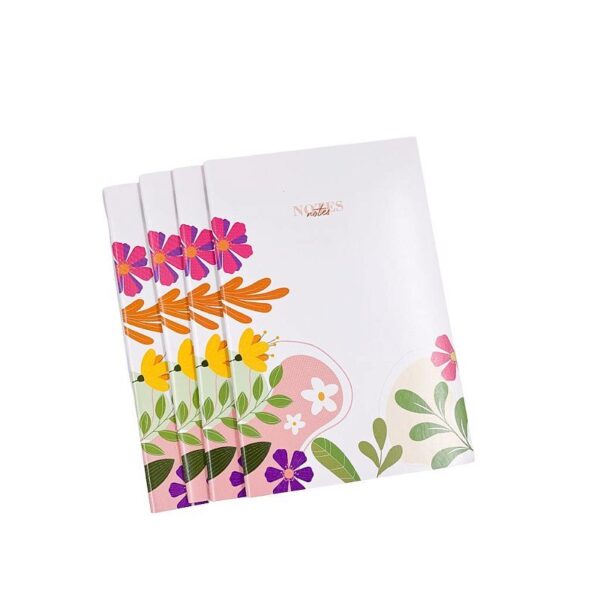 Caderno Grampeado Pautado 120X180mm Botânica BRW - Pacote c/4 Und