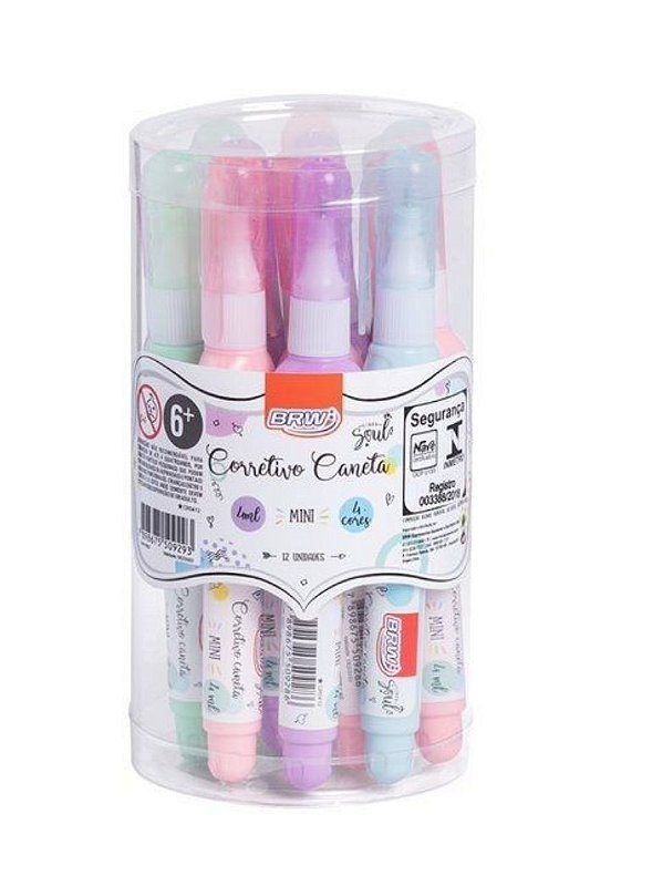 Caneta Corretiva mini 4ml - BRW - 6 UND