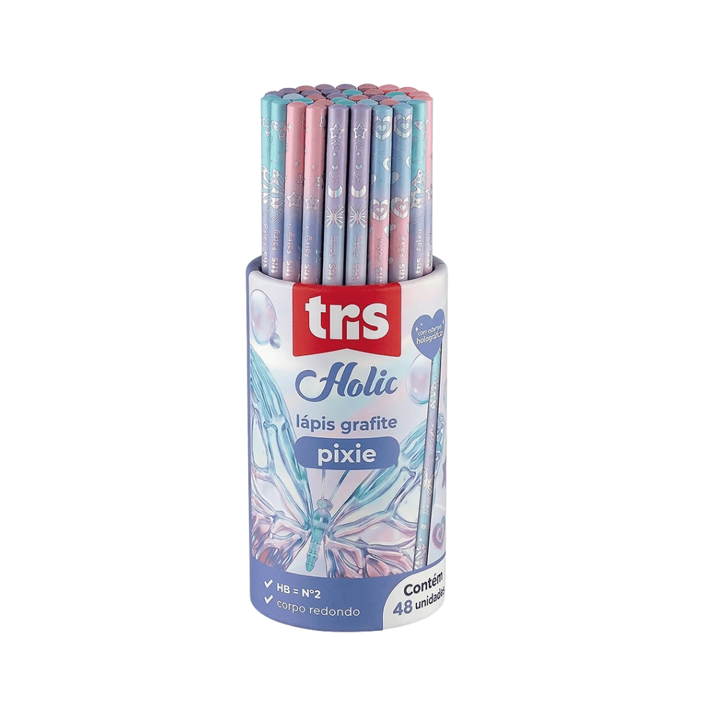 Lápis Hb Holic Pixie - TRIS - PACOTE 12 UND