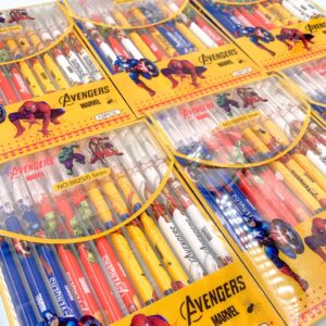 Caneta Fofa Apagável Heróis - Blister 12 Und
