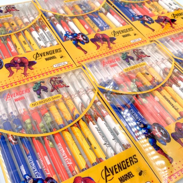 Caneta Fofa Apagável Heróis - Blister 12 Und