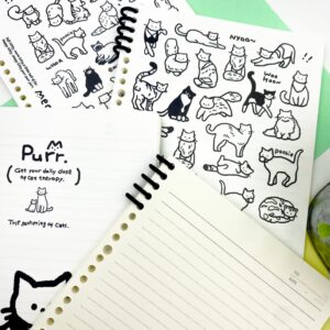 Caderno B5 Espiral Reposicionável Gatinho Purr 52 fls 17,8x25,2cm - IMPORTADO - UND