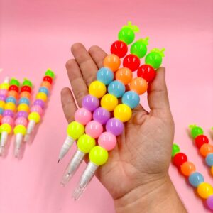 Caneta Fofa Maçã Color Encantada - Kit 6 Und