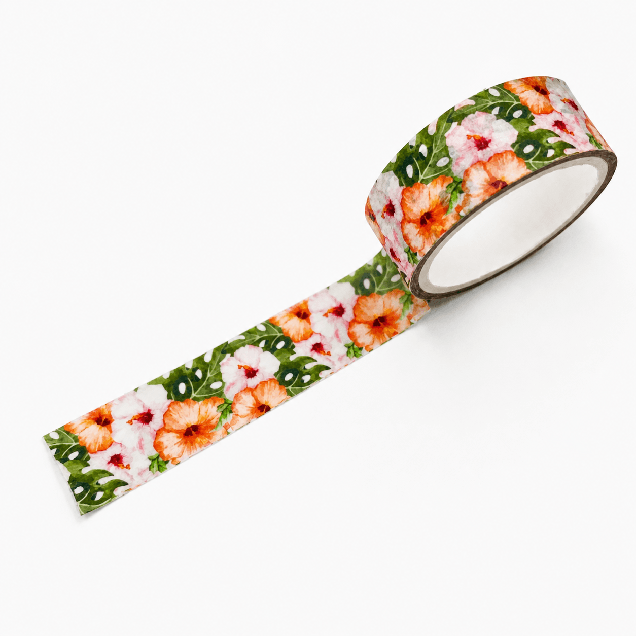 Adesivo Washi Tape Floral Tropical 15mm x 3m - YINS PAPER - BLISTER