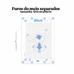 Refil Fichário Universitário Disney Stitch DAC
