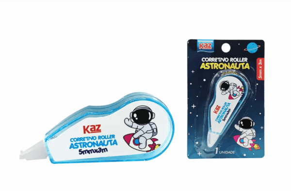 Fita Corretiva 5mmx3m Astronauta KAZ - PACOTE 6 UND