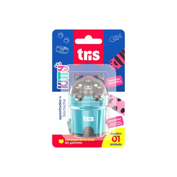 Apontador c/ Borracha Kitty Tris - Blister 1 Und