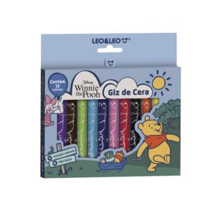 Giz de Cera Ursinho Pooh Leo e Leo - Cx 12 Cores