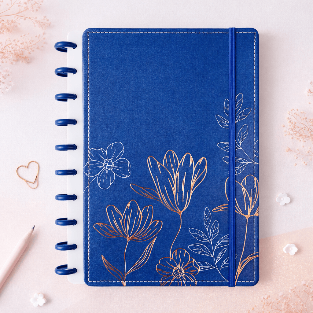 Caderno de Disco Flowers B5 80 Fls/10 discos - 25,5x18,5cm - IMPORTADO - UND