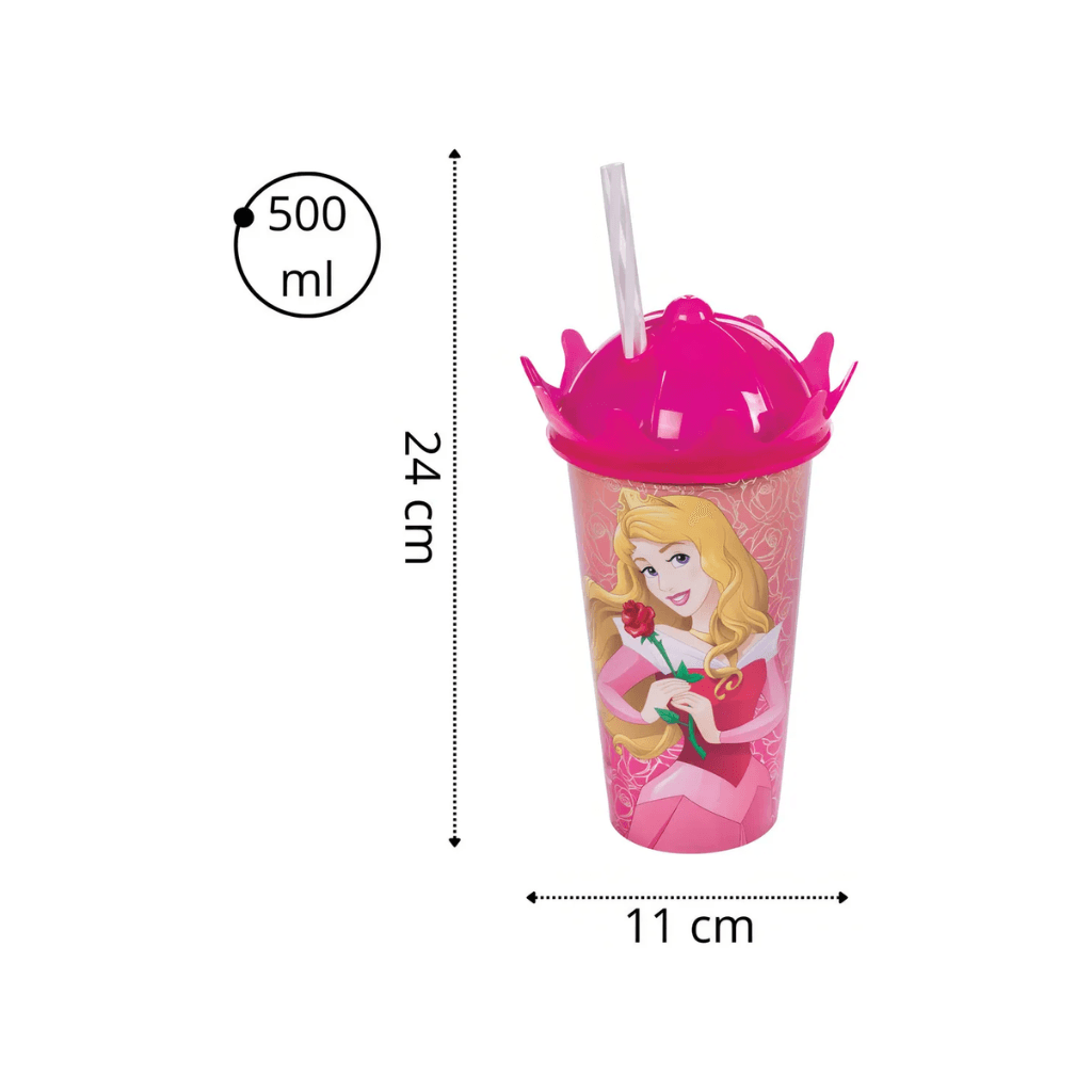 Copo Coroa Bela Adormecida 500 ml - PLASÚTIL - UND