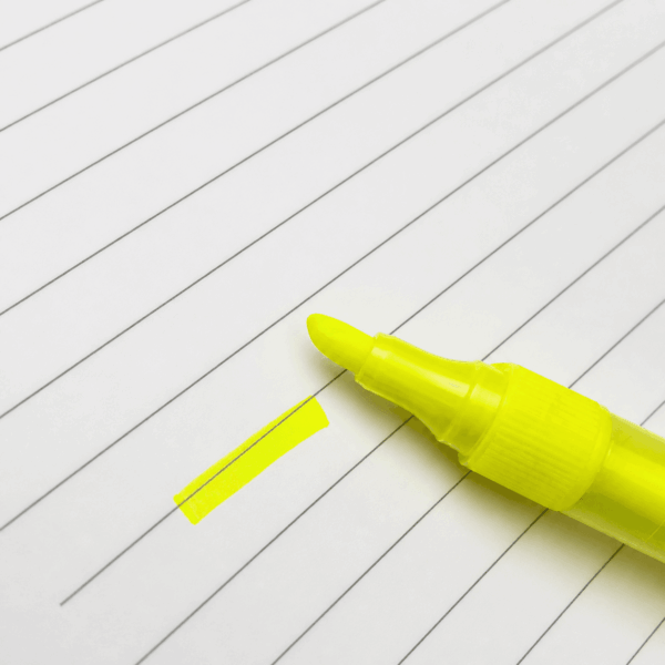 Marca Texto Neon Amarelo - YINS PAPER - CX 12 UND
