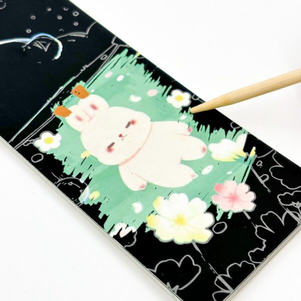 Kit Desenho Mágico + Aquarela Coelhinho Rabbit  c/ Pincel e Palitinho