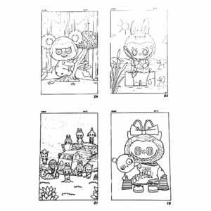 Card para Colorir Labubu - 10 PACOTES