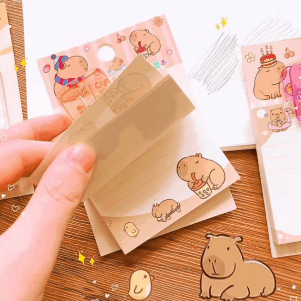 Bloco de Notas Capivara c/ Prendedor Cristal - UND