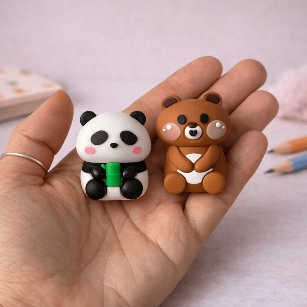 Apontador Emborrachado Ursinho e Panda - KAZ - UND