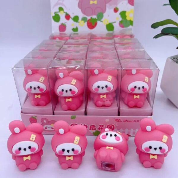 Apontador Emborrachado Coelhinho rosa