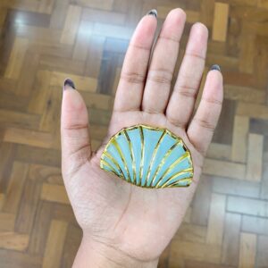 Presilha Piranha Concha 6 cm - IMPORTADO - PACOTE 6 UND