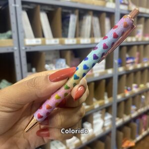 Caneta Metálica LUXO Glitter Love - IMPORTADO - UND