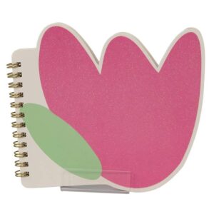 Caderninho Aramado Flor Tulipa 16x16cm - FLORIE - UND