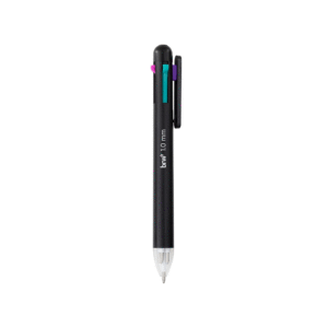 Caneta Esferográfica 1.0mm 4 Cores Neon BRW - Display 24 Und