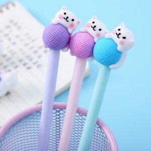 Caneta Fofa Gatinho Novelo - PACOTE 6 UND