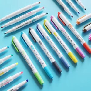 Marca Texto 2 Pontas Color Importado 5 Cores
