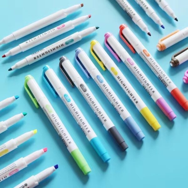 Marca Texto 2 Pontas Color Importado 5 Cores