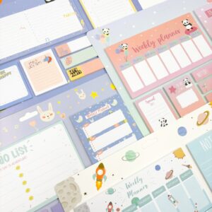Kit Bloco de Notas Fofo Decorado 7 Blocos