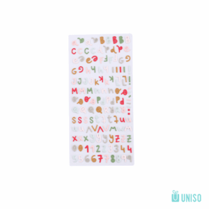 Cartela de Adesivos Lettering - UNISO - UND