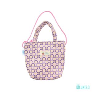 Mini Bolsa Transversal Flores e  Xadrex 15x6x3cm - UNISO - UND