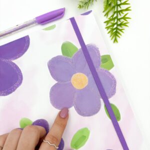 Caderno de Disco COLEGIAL Flores 10 discos - 19,8x25,5cm 80 fls - IMPORTADO - UND