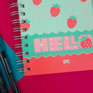 Caderno Smart Mini Hello Morango c/ Cheirinho 80 Folhas DAC