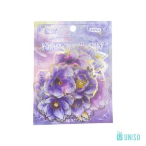 Kit Adesivo Decorativo Magia das Flores 4,5x4,5cm - UNISO - PACOTE 20 UND