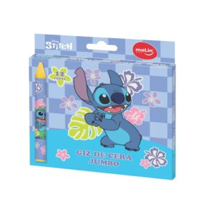 Giz de Cera Jumbo 12 Cores Stitch MOLIN - BLISTER
