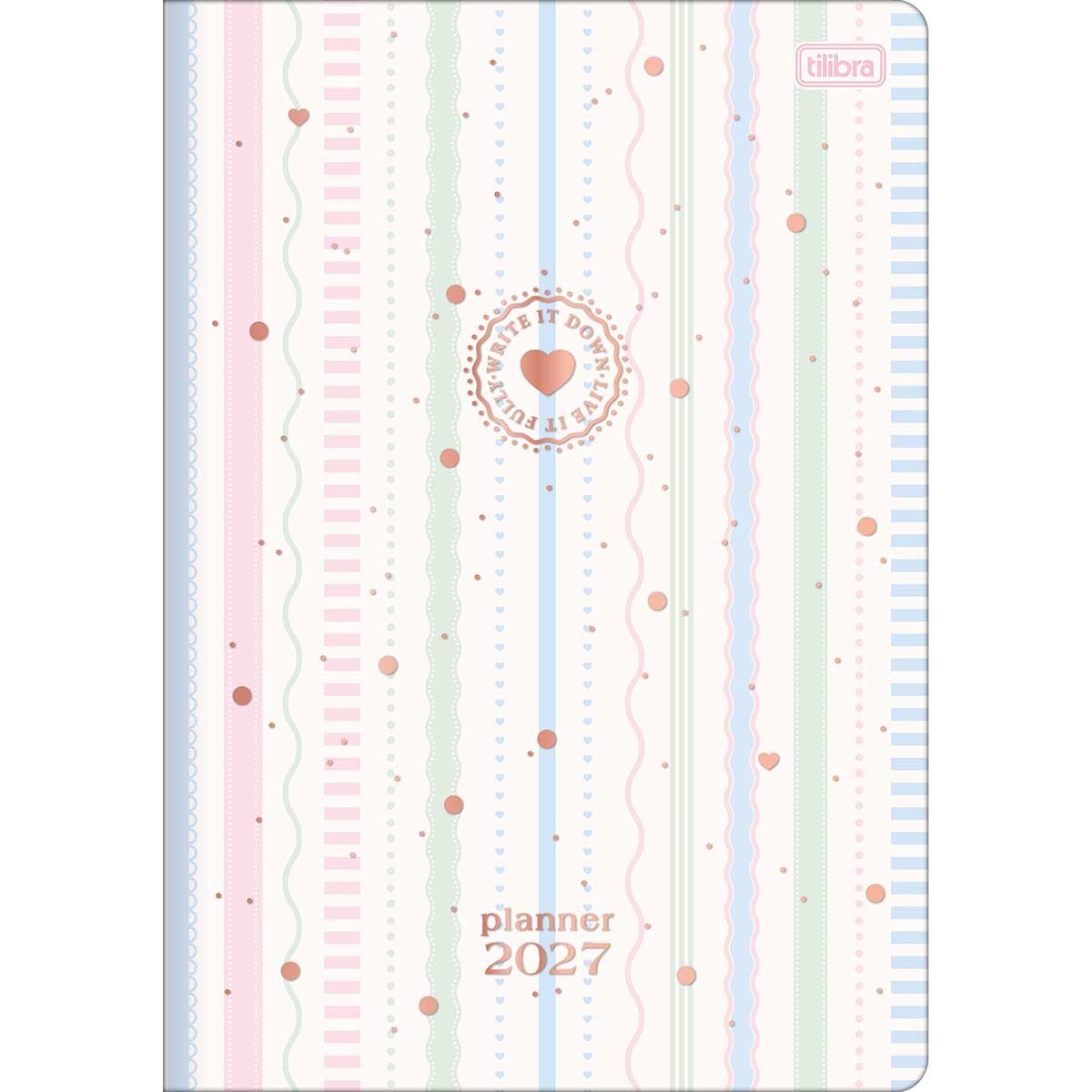 Planner Agenda 2027 Grampeado 17,8 x 25,4 cm SOHO - TILIBRA - UND