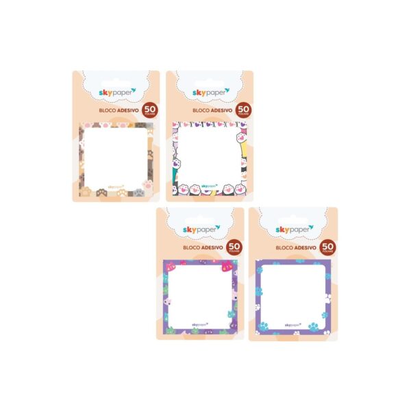 Bloco de Notas Adesivado PETS 50 Fls - SKYPAPER - UND