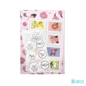 Kit 8 Envelopes Flor + Adesivos + Selos - UNISO - UND