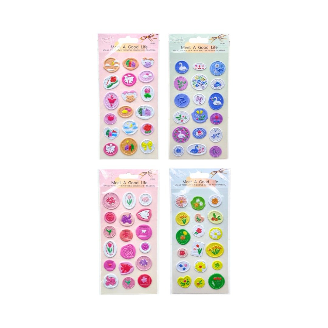 Adesivo Decorativo 3D Selo FLOR - UNISO - UND