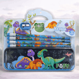 Kit Escolar Dino 6 Peças - FOFY - BLISTER