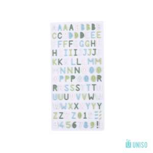 Cartela de Adesivos Lettering - UNISO - UND