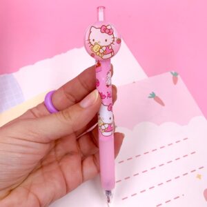 Caneta Clic Esferográfica Azul Hello Kitty - Pacote 4 Und