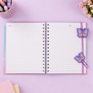 Caderno de Anotação Espiral Borboletas 80 Fls 21x14,8cm - KAZ - UND