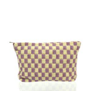 Necessaire Tricô ROXA E BEGE G 26x17x5 cm- FLORIE - UND