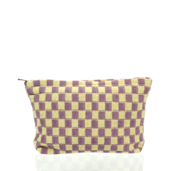 Necessaire Tricô ROXA E BEGE G 26x17x5 cm- FLORIE - UND