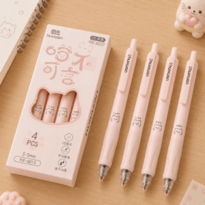 Kit Caneta Clic Premium Gatinho Emoções 4 UND - IMPORTADO - BLISTER