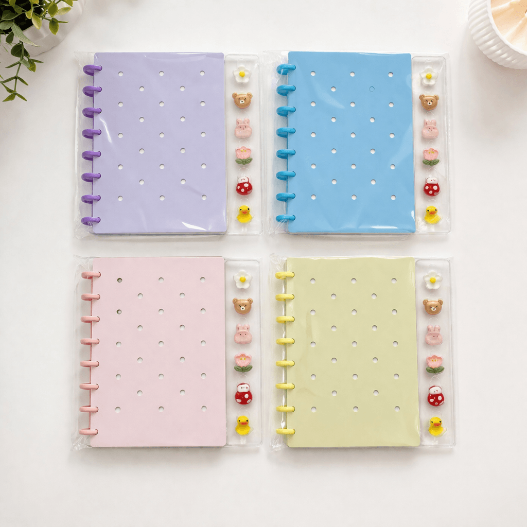 Caderno de Disco Pastel PINS A5 80 Fls 8 discos 15x21,2cm - IMPORTADO - UND